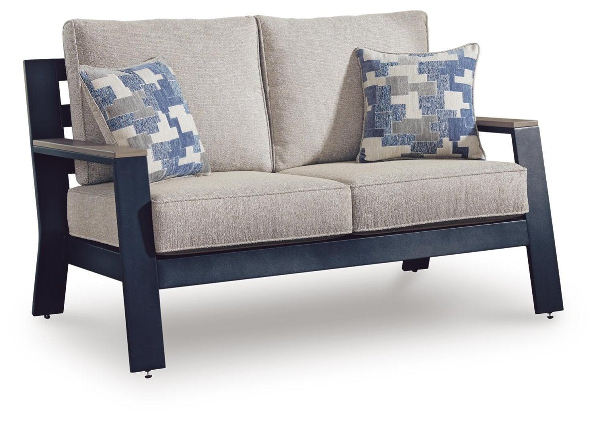 East Beach - Loveseat With Cushion - Blue Loveseats by Signature Design by Ashley® - Walls Furniture & Mattress
