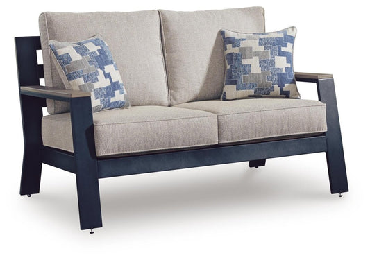 East Beach - Loveseat With Cushion - Blue Loveseats by Signature Design by Ashley® - Walls Furniture & Mattress