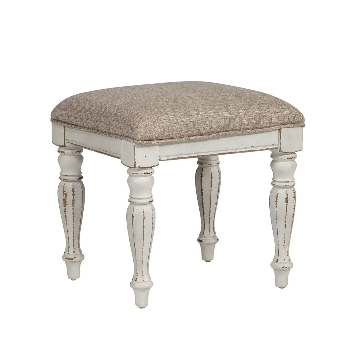 Magnolia Manor - Vanity Stool - White Vanity Stools by Liberty Furniture - Walls Furniture & Mattress