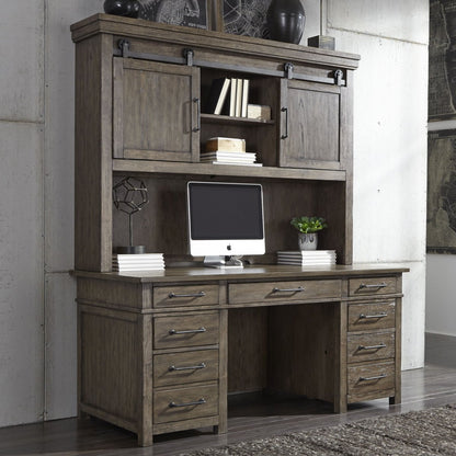 Sonoma Road - Credenza & Hutch - Light Brown Credenzas & Hutches by Liberty Furniture - Walls Furniture & Mattress