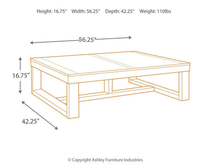 Watson - Rectangular Cocktail Table - Dark Brown Cocktail Tables by Signature Design by Ashley® - Walls Furniture & Mattress