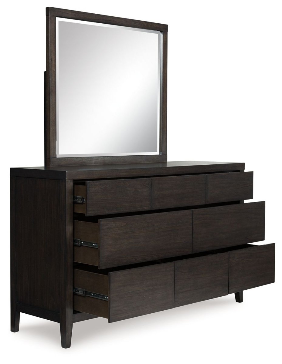Westonfort - Dresser And Mirror - Espresso Dresser & Mirror by Ashley® - Walls Furniture & Mattress
