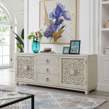 Sundance - 2 Door 3 Drawer Accent Cabinet - White Accent Cabinets by Liberty Furniture - Walls Furniture & Mattress