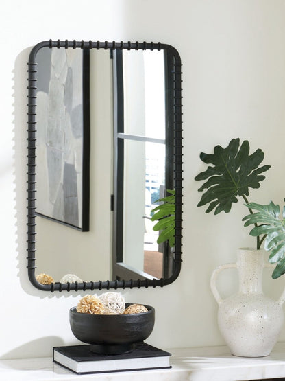 Judlow - Black - Accent Mirror Accent Mirrors by Signature Design by Ashley® - Walls Furniture & Mattress
