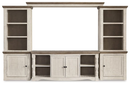 Havalance - 4 Pc. - Entertainment Center - 67" TV Stand - Brown / Beige Entertainment Centers by Signature Design by Ashley® - Walls Furniture & Mattress