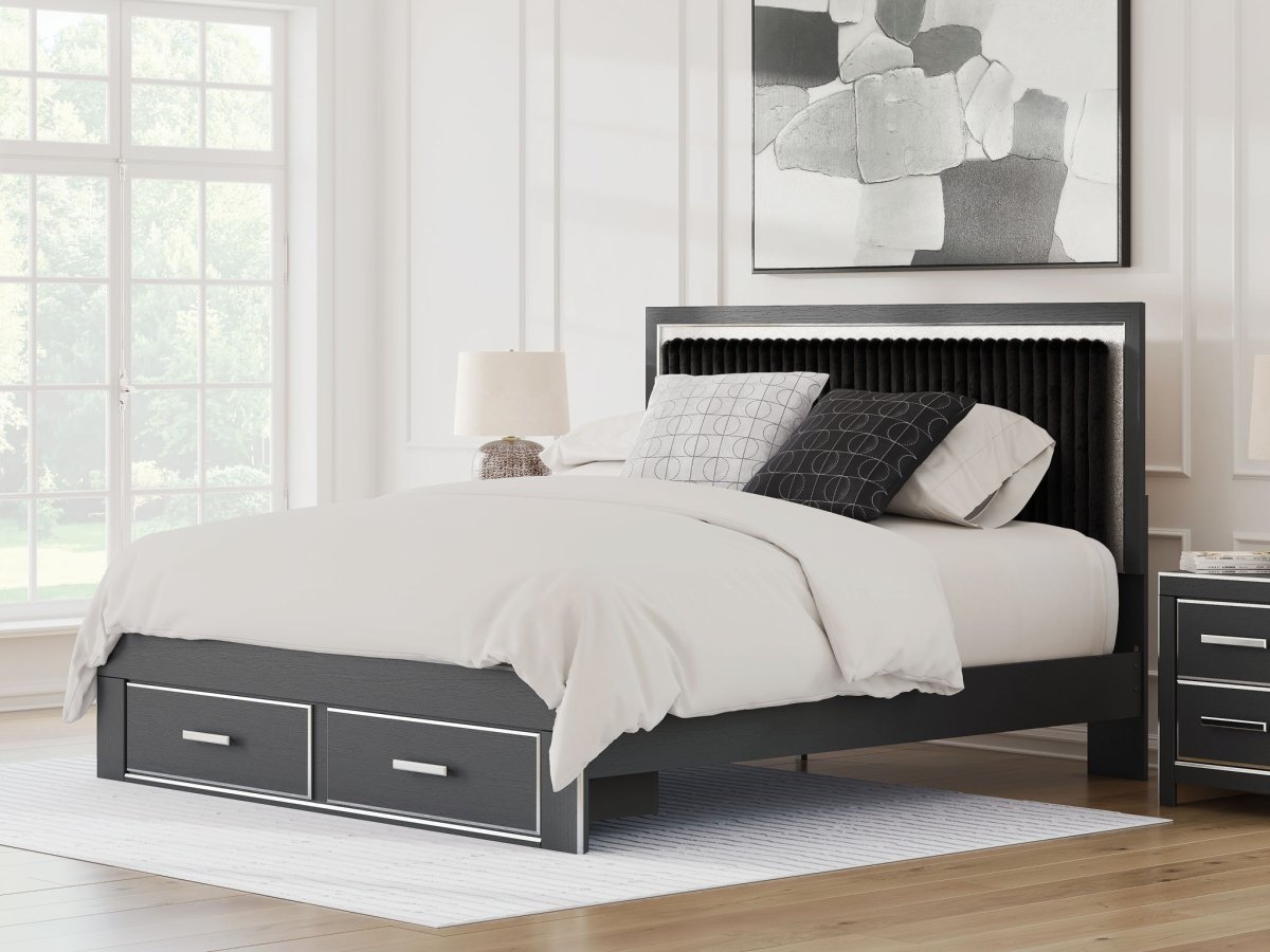 Zuraleus - Upholstered Panel Platform Storage Bed Storage Beds by Signature Design by Ashley® - Walls Furniture & Mattress