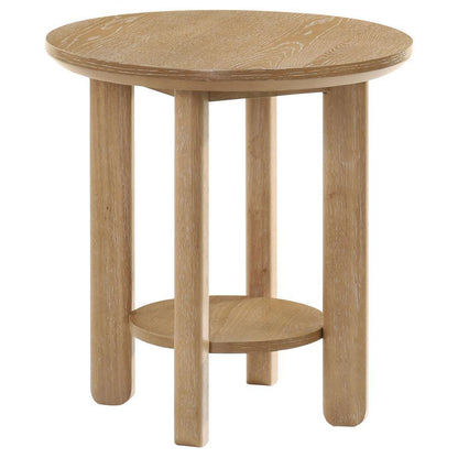 Ottowa - Round Wood Table With Shelf End Tables by Coaster Fine Furniture - Walls Furniture & Mattress