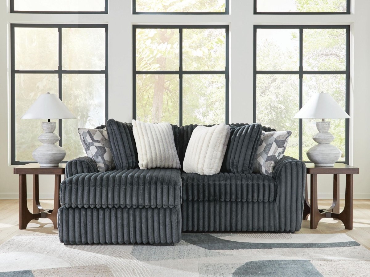 Midnight - Madness - Sectional Stationary Sectionals by Signature Design by Ashley® - Walls Furniture & Mattress