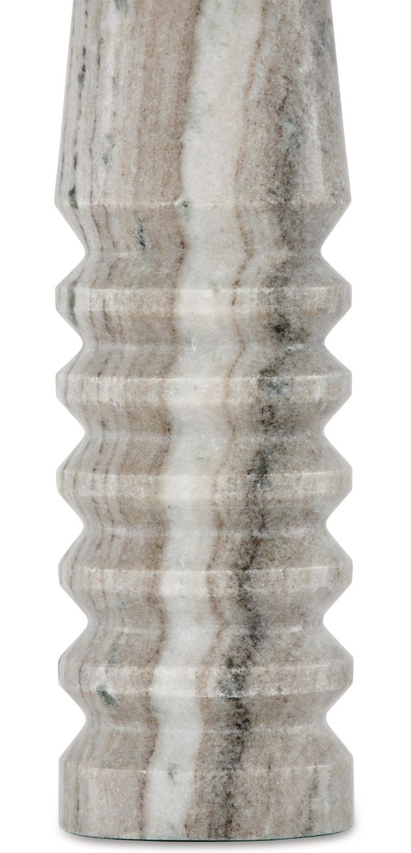 Desmont - Marble Table Lamp - White / Beige / Gray Table Lamps by Signature Design by Ashley® - Walls Furniture & Mattress