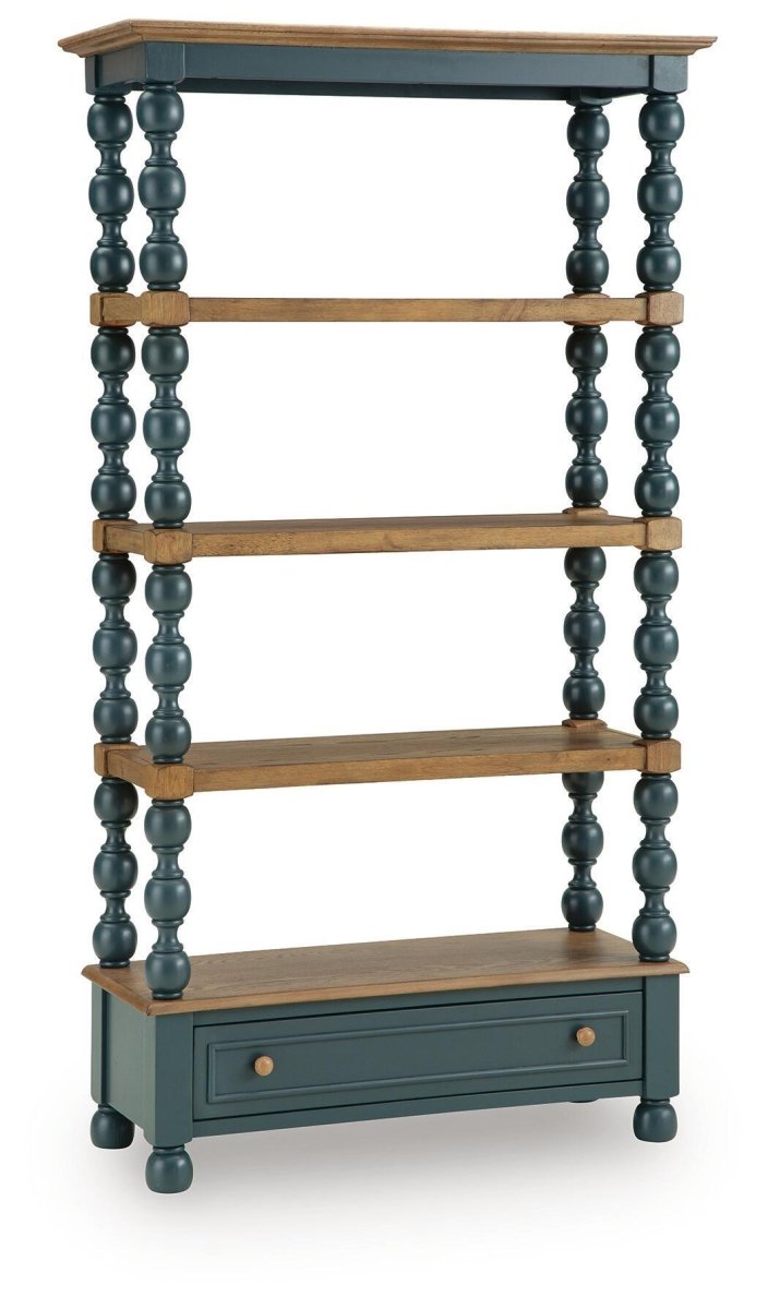 Finnworth - Bookcase - Blue / Brown Standard Bookcases by Signature Design by Ashley® - Walls Furniture & Mattress