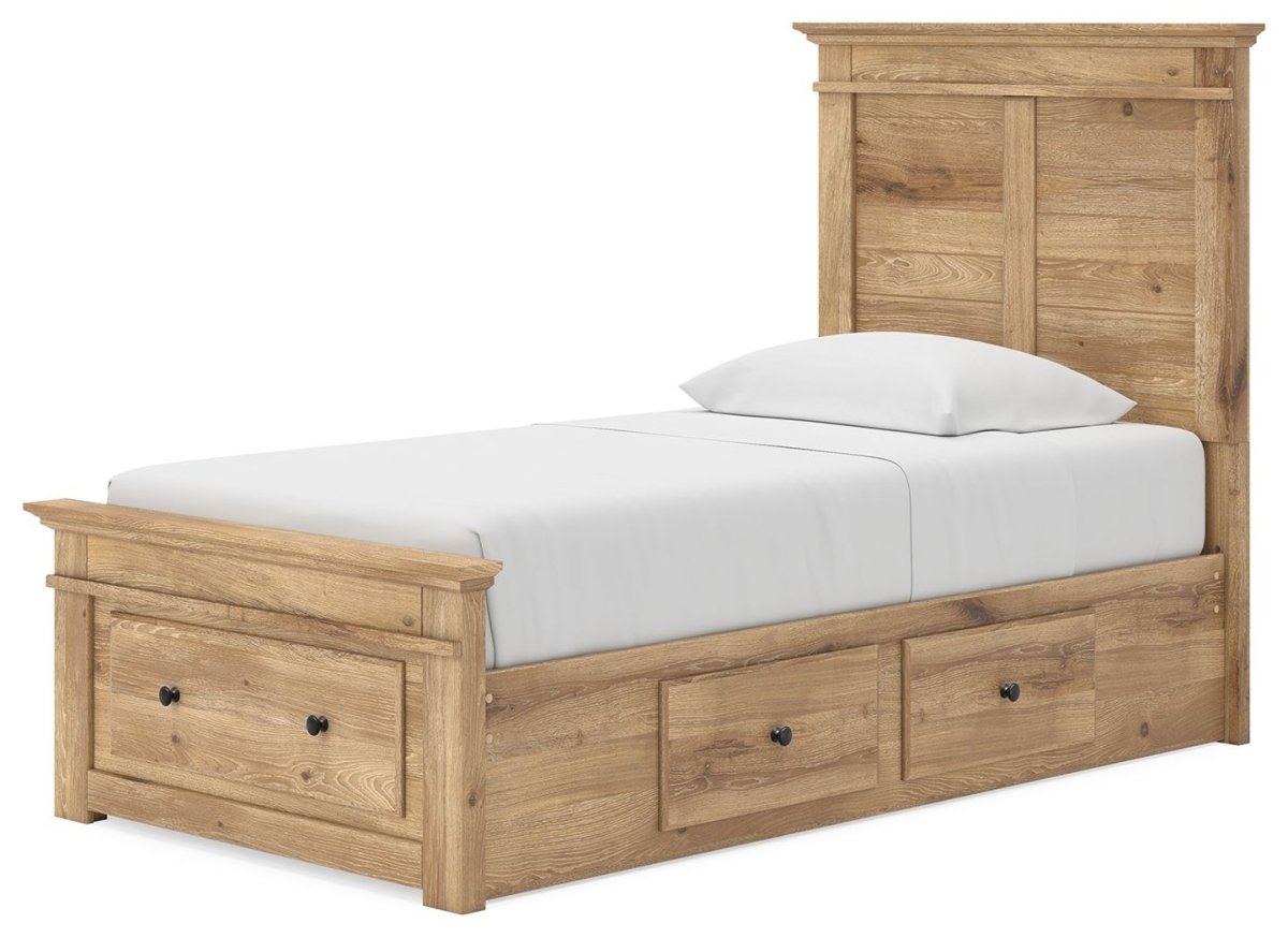 Makidern - Panel Storage Bed With 2 Under Bed Storage Units Storage Beds by Signature Design by Ashley® - Walls Furniture & Mattress
