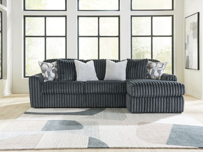 Midnight - Madness - Sectional Stationary Sectionals by Signature Design by Ashley® - Walls Furniture & Mattress