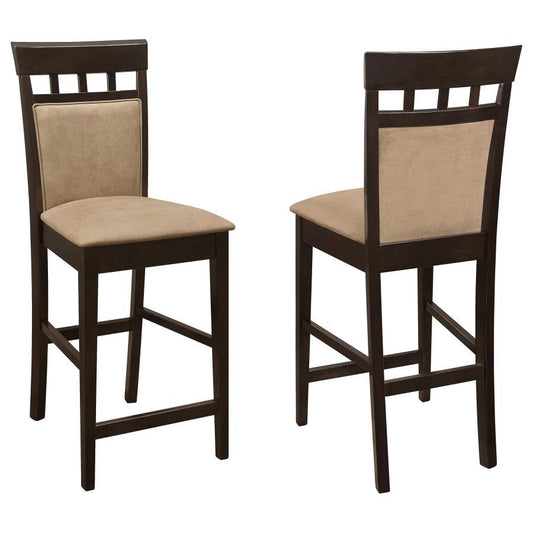 Gabriel - Closed Back Counter Chair (Set of 2) - Cappuccino Stool Sets by CoasterEveryday - Walls Furniture & Mattress