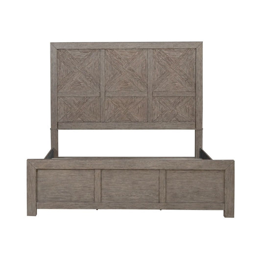 Skyview Lodge - King Panel Bed - Cobblestone Panel Beds by Liberty Furniture - Walls Furniture & Mattress