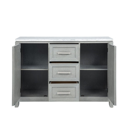 Fiona - Marble Top Dining Buffet / Server - Mist Gray Buffets by New Classic - Walls Furniture & Mattress