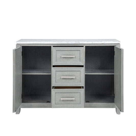 Fiona - Marble Top Dining Buffet / Server - Mist Gray Buffets by New Classic - Walls Furniture & Mattress