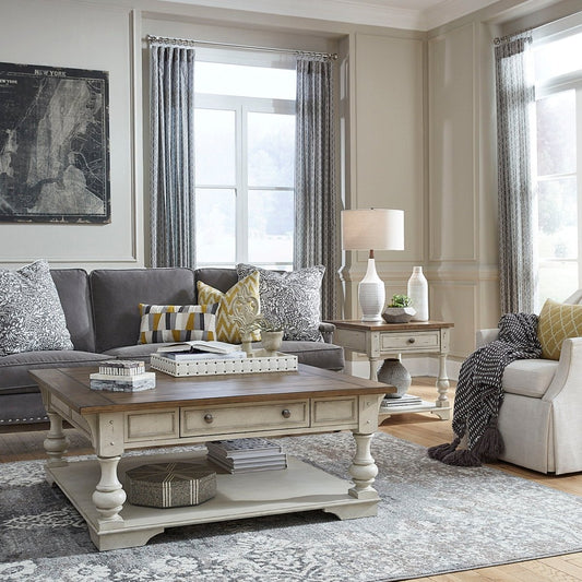 Morgan Creek - 3 Piece Living Room Set - White Table Sets by Liberty Furniture - Walls Furniture & Mattress