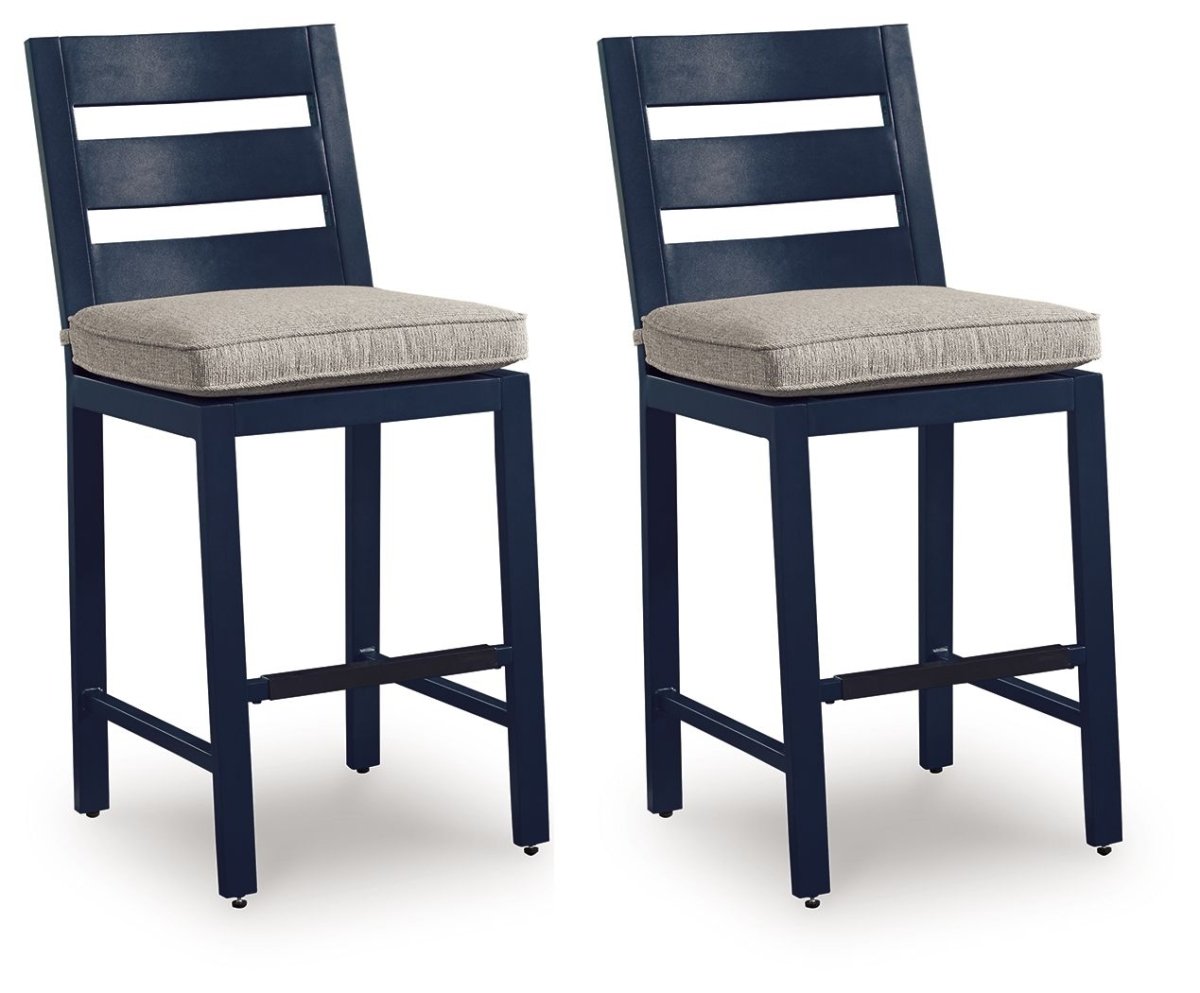 East Beach - Barstool (Set of 2) - Blue Stool Sets by Signature Design by Ashley® - Walls Furniture & Mattress