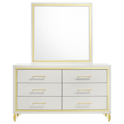Lucia - 6 - Drawer Dresser Dressers by Coaster Fine Furniture - Walls Furniture & Mattress