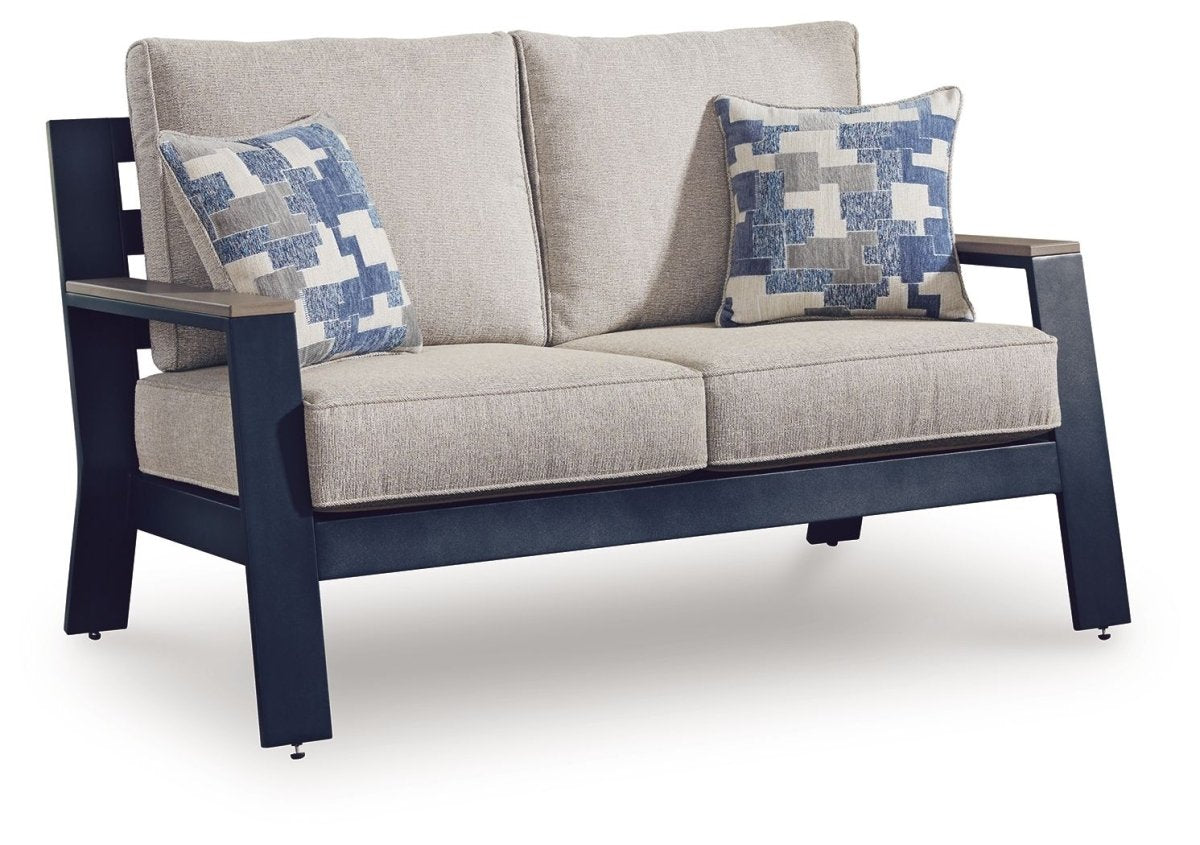 East Beach - Loveseat With Cushion - Blue Loveseats by Signature Design by Ashley® - Walls Furniture & Mattress