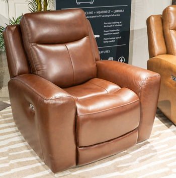 Next Move - Mahogany - Power Recliner With Adjustable Headrest Reclining Chairs by Signature Design by Ashley® - Walls Furniture & Mattress