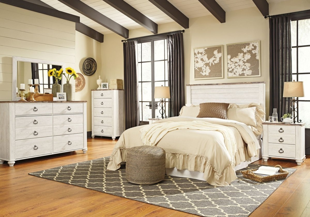 Willowton - Five Drawer Chest - Brown / Beige / White Accent Chests by Signature Design by Ashley® - Walls Furniture & Mattress
