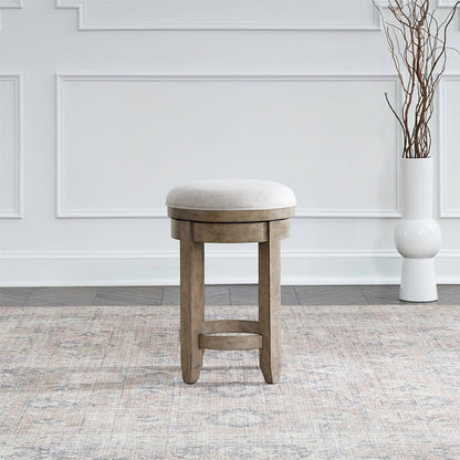 Millstone - Upholstered Console Swivel Stool - Nutmeg Counter Height (24"-27") by Liberty Furniture - Walls Furniture & Mattress