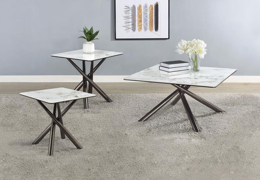 Carvell - Coffee Table Set Table Sets by Coaster Fine Furniture - Walls Furniture & Mattress