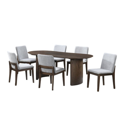 Kody - 79" Oval Fixed-Top Dining Table Set 5 Piece Dining Room Sets by New Classic - Walls Furniture & Mattress