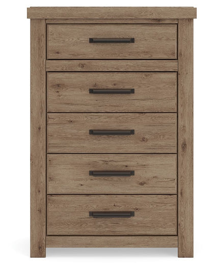 Oliandon - Five Drawer Chest - Light Brown Accent Chests by Signature Design by Ashley® - Walls Furniture & Mattress