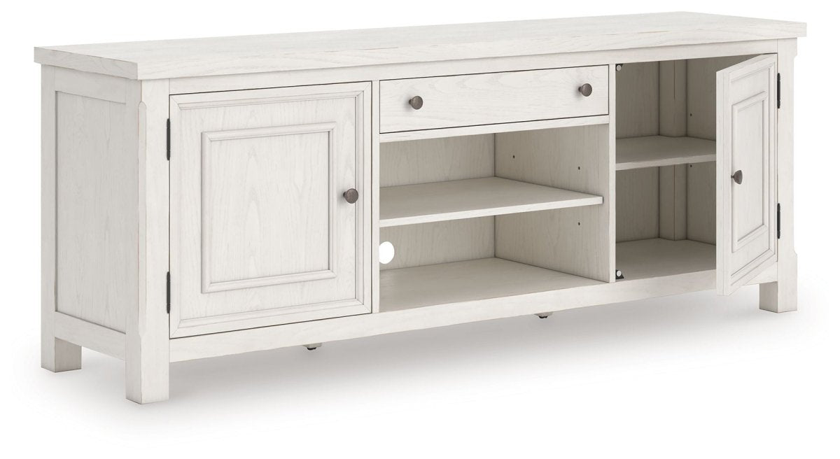 Robbinsdale - Extra Large TV Stand - Antique White TV Stands by Signature Design by Ashley® - Walls Furniture & Mattress