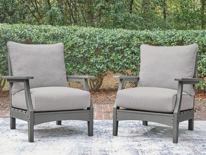 Cove Beach - Lounge Chair With Cushion (Set of 2) - Gray Chair Sets by Signature Design by Ashley® - Walls Furniture & Mattress