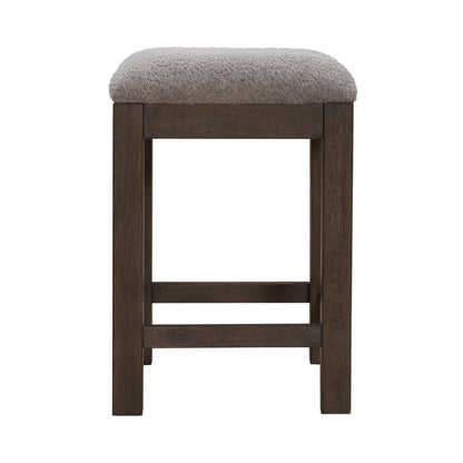 Cascade Falls - Upholstered Console Stool - Satin Espresso / Gray Counter Height (24" - 27") by Liberty Furniture - Walls Furniture & Mattress