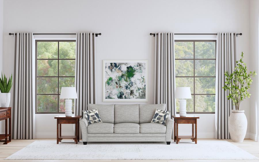 Tomkins - Boucle Upholstered Sofa - Light Gray Stationary Sofas by Coaster Fine Furniture - Walls Furniture & Mattress