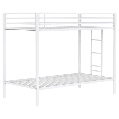 Alevera - Metal Bunk Bed With Ladder Bunk Beds by Coaster Fine Furniture - Walls Furniture & Mattress