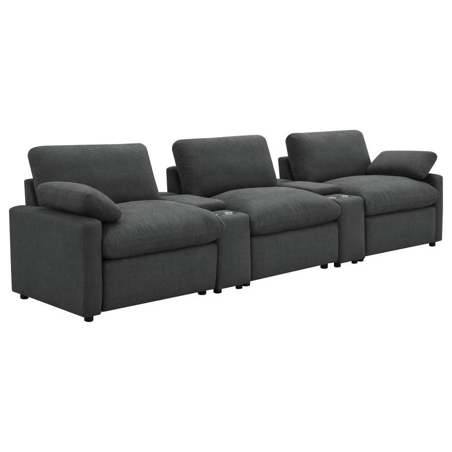 Collins - 5 - Piece Power Reclining Home Theater Seating Reclining Sectionals by Coaster Fine Furniture - Walls Furniture & Mattress