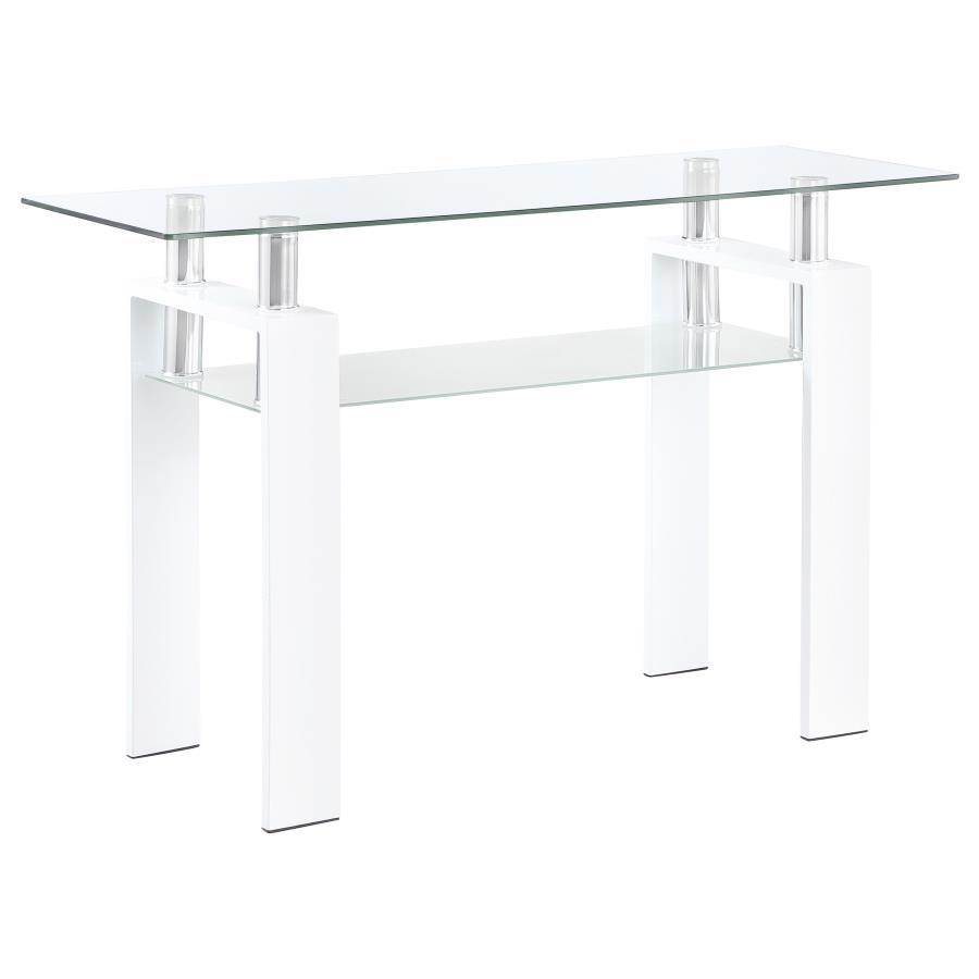 Dyer - 1 - Shelf Rectangular Glass Top Table End Tables by CoasterEveryday - Walls Furniture & Mattress