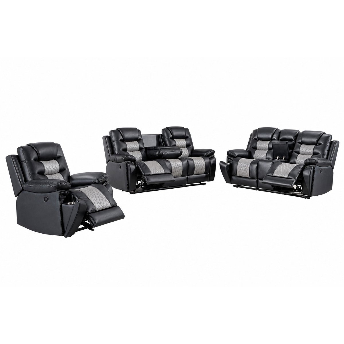 Nikko - Reclining Sofa Set Reclining Sofas & Loveseats by New Classic - Walls Furniture & Mattress