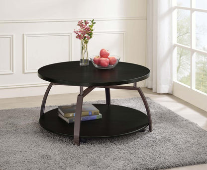 Dacre - Round Engineered Wood Top Table End Tables by CoasterEssence - Walls Furniture & Mattress