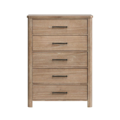 Anika - 5 Drawer Chest - Natural / Brown Accent Chests by New Classic - Walls Furniture & Mattress