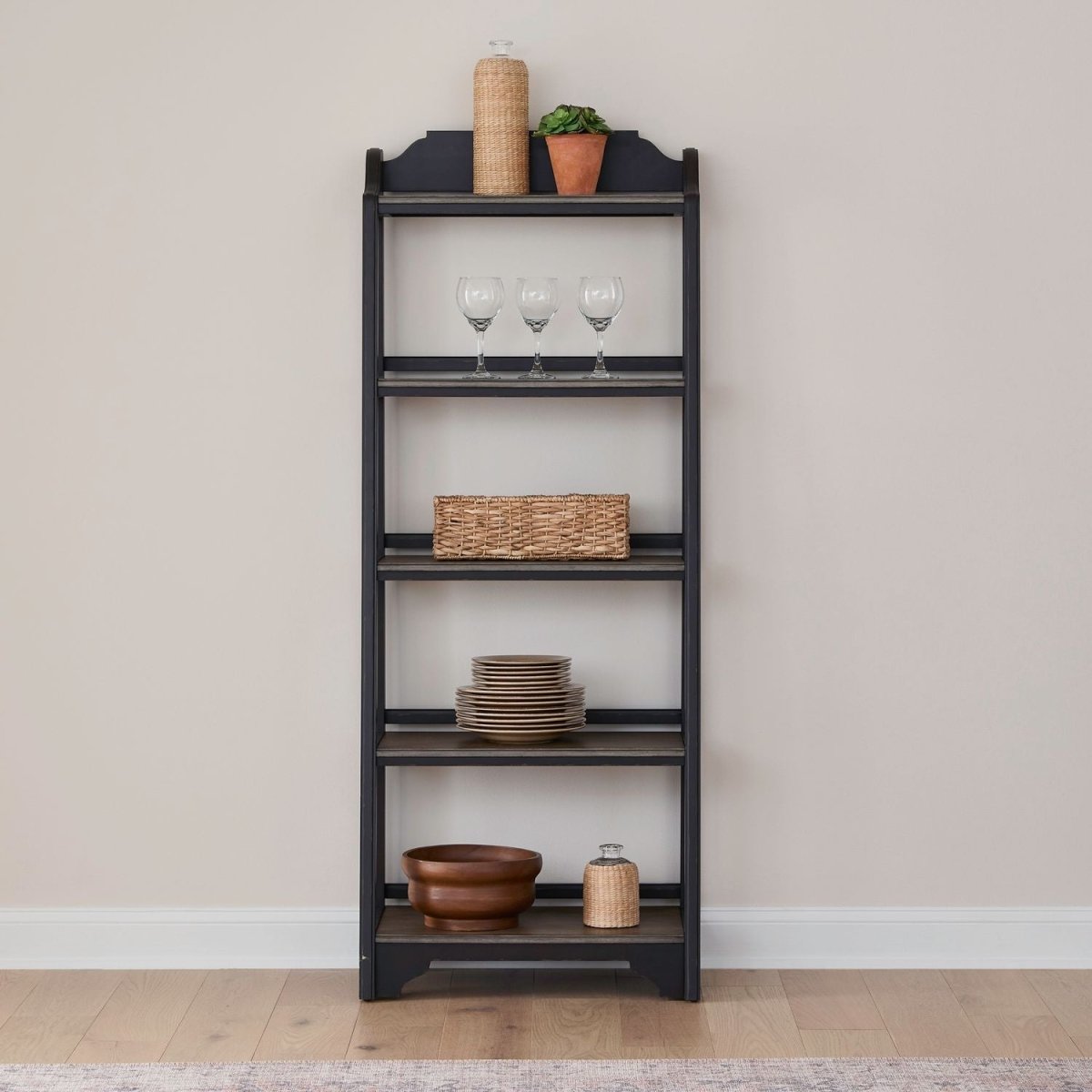 Magnolia Manor - Leaning Pier Bookcase Etageres by Liberty Furniture - Walls Furniture & Mattress