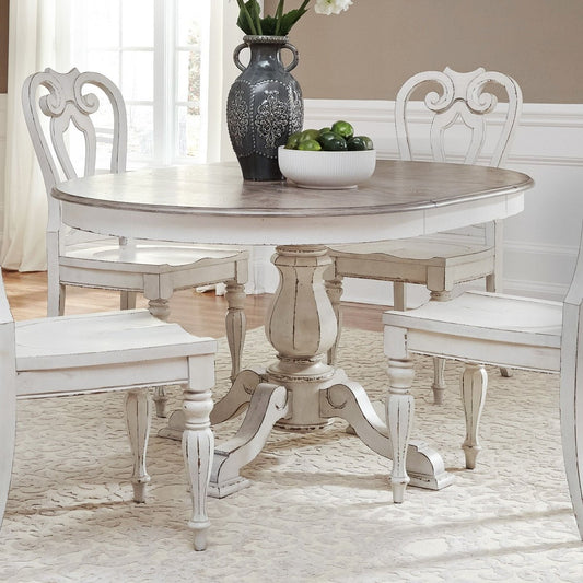 Magnolia Manor - Pedestal Table - White Dining Tables by Liberty Furniture - Walls Furniture & Mattress