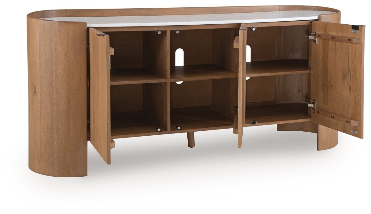 Fitzroy - Brown / White - Accent Cabinet Accent Cabinets by Signature Design by Ashley® - Walls Furniture & Mattress