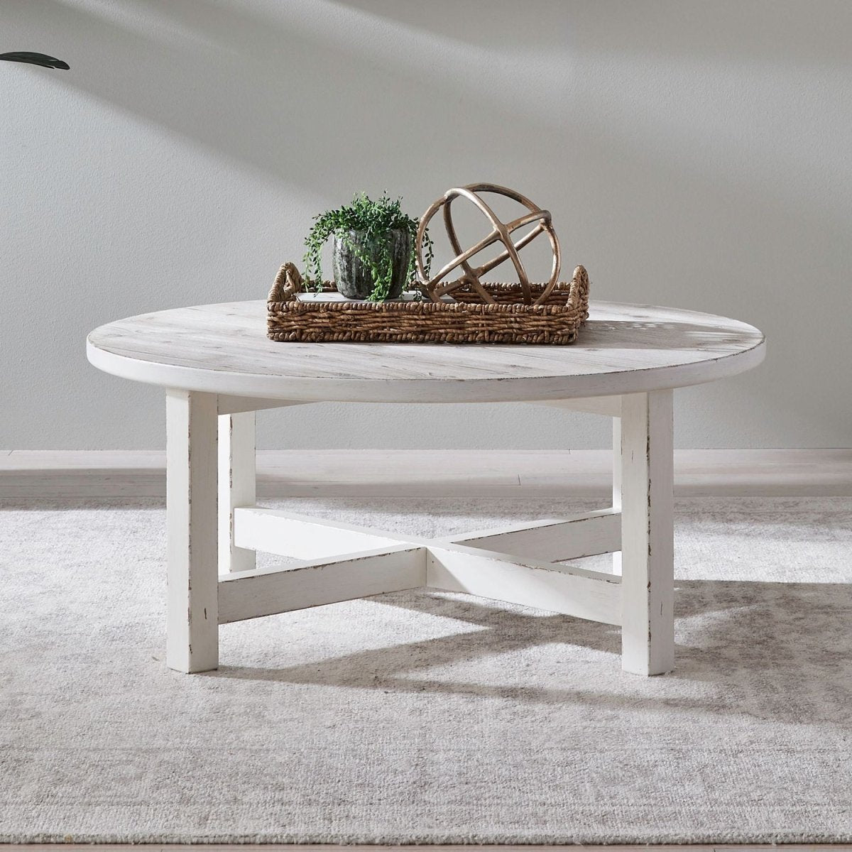 Backroads - Round Table Cocktail Tables by Liberty Furniture - Walls Furniture & Mattress
