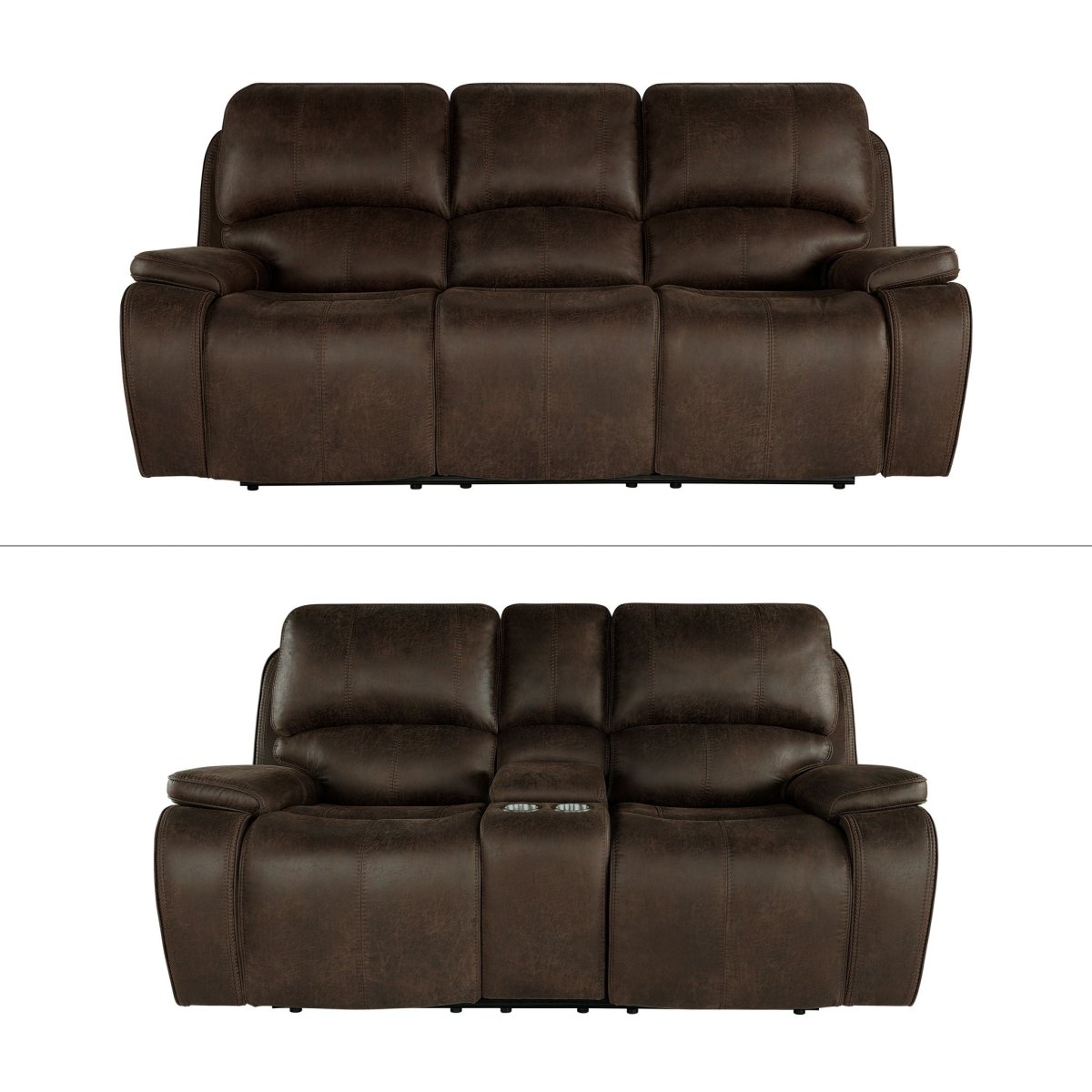 Brookings - Reclining Sofa Set Reclining Sofas & Loveseats by New Classic - Walls Furniture & Mattress