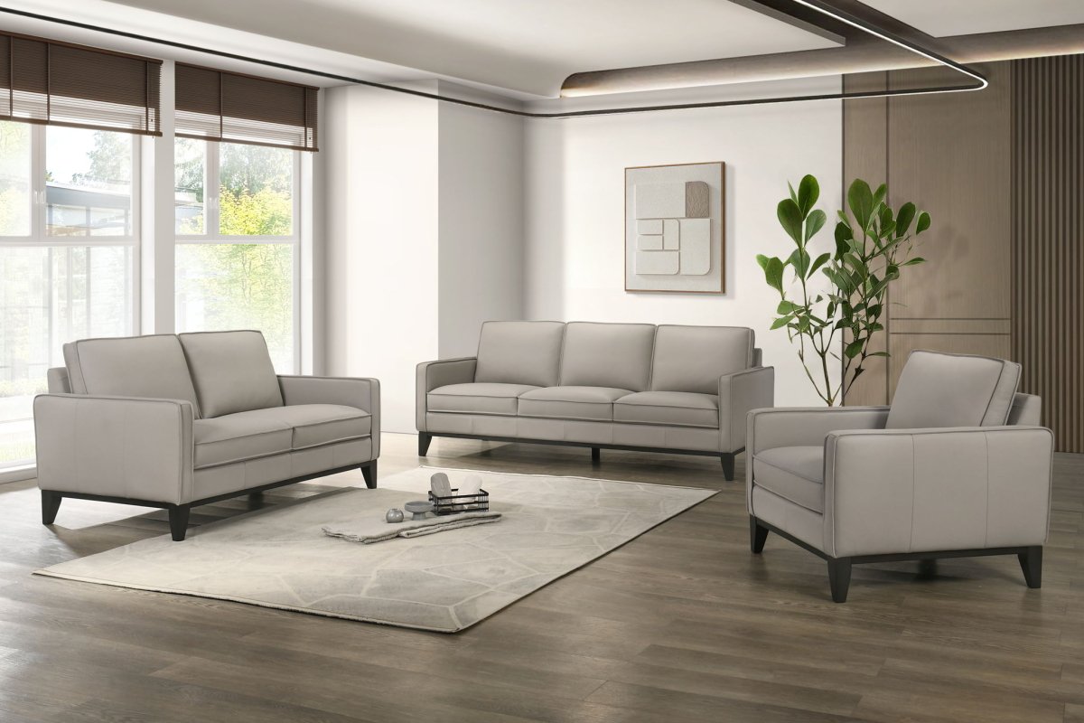 Aaron - Loveseat - Mist Gray Stationary Loveseats by New Classic - Walls Furniture & Mattress