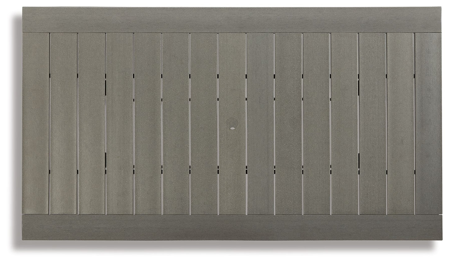 Visola - RECT Dining Table w/Umb OPT - Gray