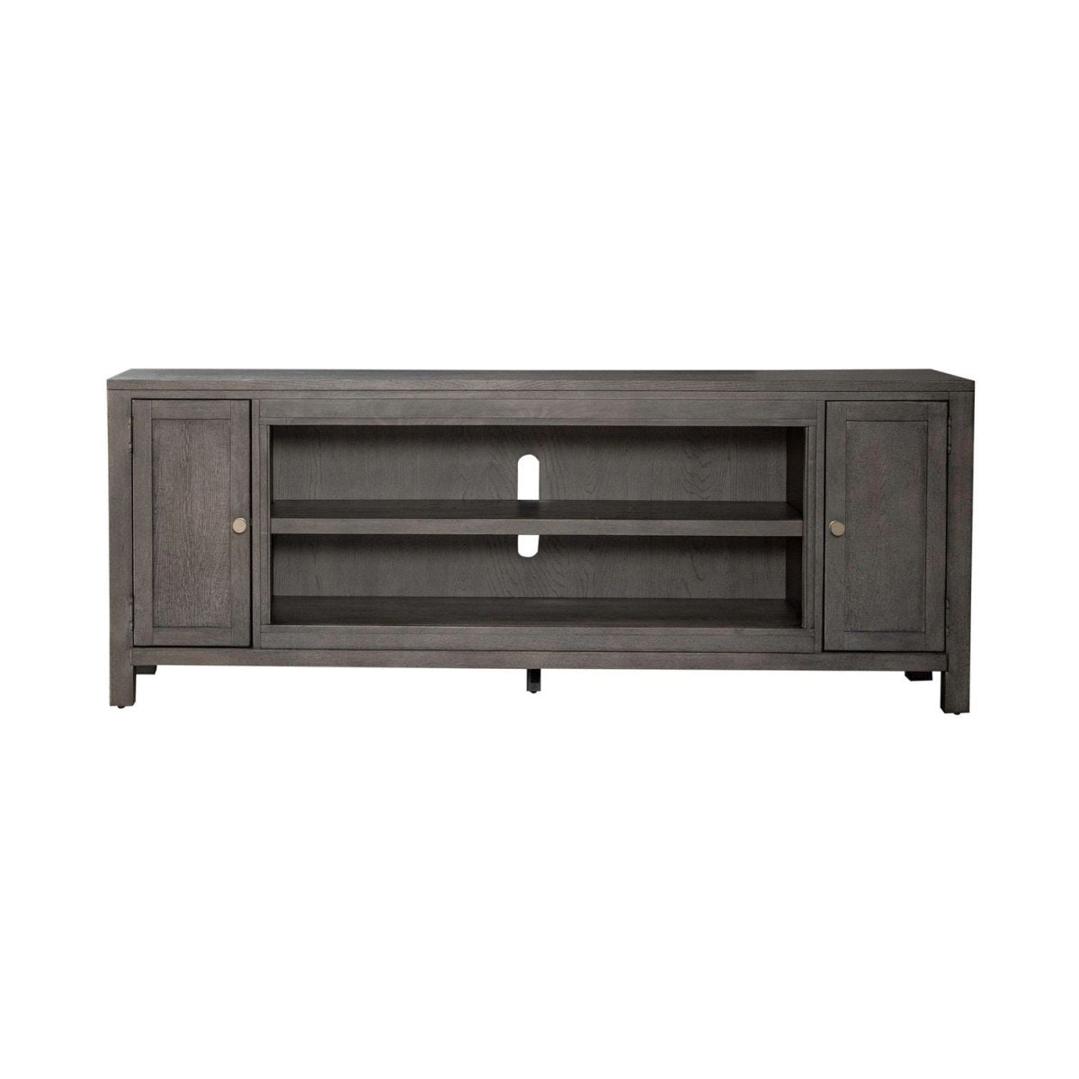 Fireplace TV Consoles - 78" Fireplace TV Console FTS - Dark Brown Fireplace TV Stands by Liberty Furniture - Walls Furniture & Mattress
