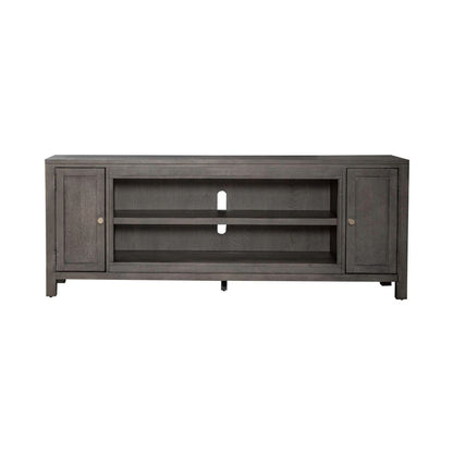 Fireplace TV Consoles - 78" Fireplace TV Console FTS - Dark Brown Fireplace TV Stands by Liberty Furniture - Walls Furniture & Mattress