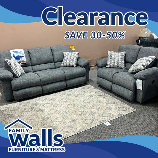 "106" Tyler Stonewash Reclining Sofa and Loveseat